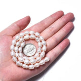 5 Strands Freshwater Pearl Beads Oval 8.5-12x6.5-7.5mm