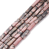 Rhodonite Cuboid Natural Stone Beads for Jewelry Making 13~14x4~4.5x4mm