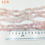 Rose Quartz Beads Raw Plain Drops Pink Stone 32 Inch Strand
