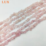 Rose Quartz Beads Raw Plain Drops Pink Stone 32 Inch Strand