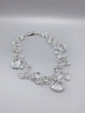 Floating Clear Quartz Crystals Necklace 18 Inch