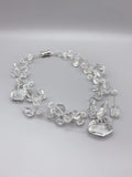 Floating Clear Quartz Crystals Necklace 18 Inch