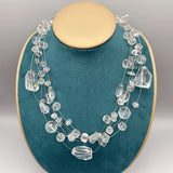 Floating Clear Quartz Crystals Necklace 18 Inch