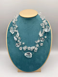 Floating Clear Quartz Crystals Necklace 18 Inch