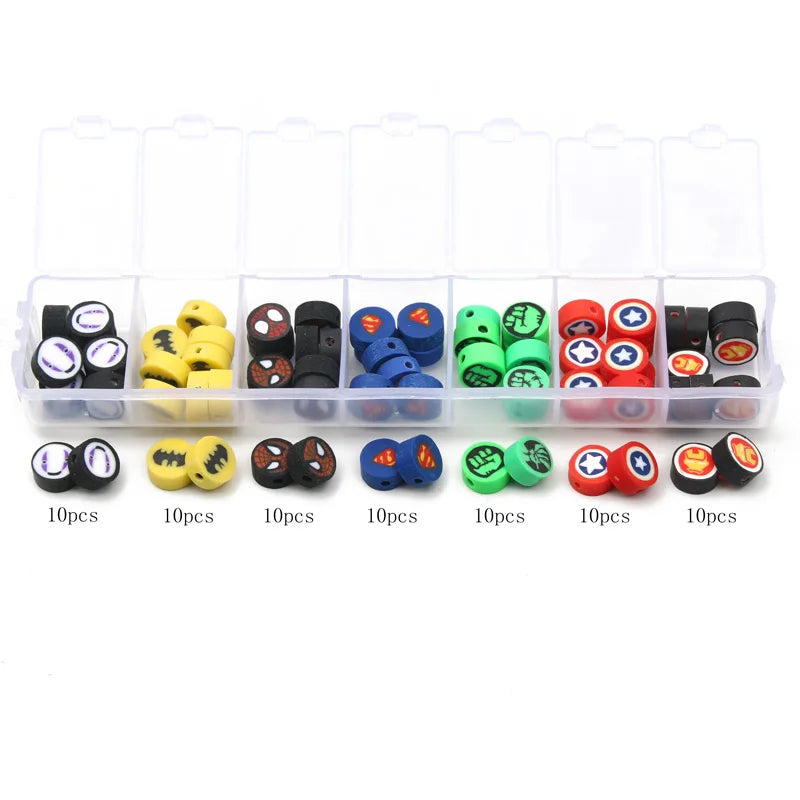 5 Style Cartoon Polymer Clay Beads Kits for DIY Jewelry Making