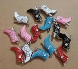 Cowboy Boots Pendant 21x15mm Charm Necklace & Bracelets Jewelry 20pcs
