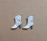 Cowboy Boots Pendant 21x15mm Charm Necklace & Bracelets Jewelry 20pcs