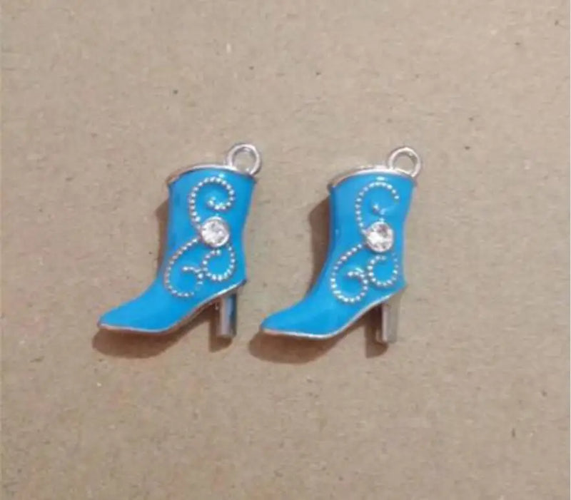 Cowboy Boots Pendant 21x15mm Charm Necklace & Bracelets Jewelry 20pcs