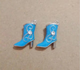 Cowboy Boots Pendant 21x15mm Charm Necklace & Bracelets Jewelry 20pcs