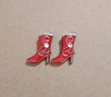 Cowboy Boots Pendant 21x15mm Charm Necklace & Bracelets Jewelry 20pcs