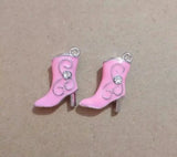 Cowboy Boots Pendant 21x15mm Charm Necklace & Bracelets Jewelry 20pcs
