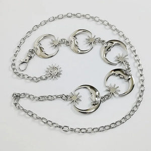 Moon Vintage Metal Woman's Belt for Dress