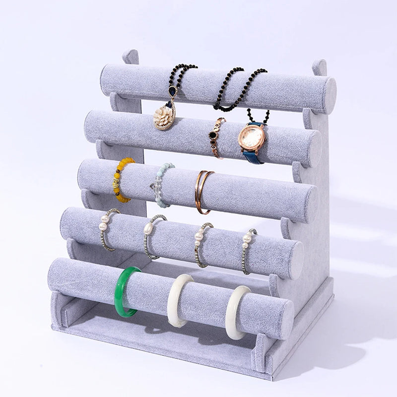 5-Tier Jewelry Stand Bracelet Holder Watch Display Organizer Rack