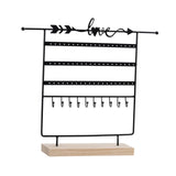 5 Tier Jewelry EarOrganizer Stand Showcase Iron for Closet Countertop Home