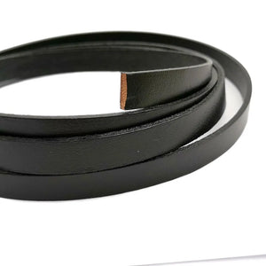 5 Yards 10mm Flat Leather Cord Bracelet Making Key Ring Handband Strap