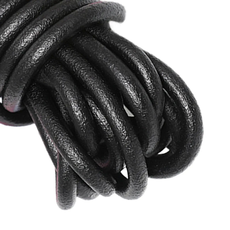 5 Yards 8mm Round Leather Cord for DIY Jewelry Making, Crafting Beading