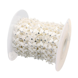 5 Yards Leaf Flower Shape ABS Pearl Beads Chain for Jewelry Making