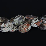 Faceted Ocean Stone Oval Beads Slab Pendants Strand Natural Stones
