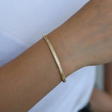 Elegant Open Cuff CZ Bangle with Colored CZ Bracelets