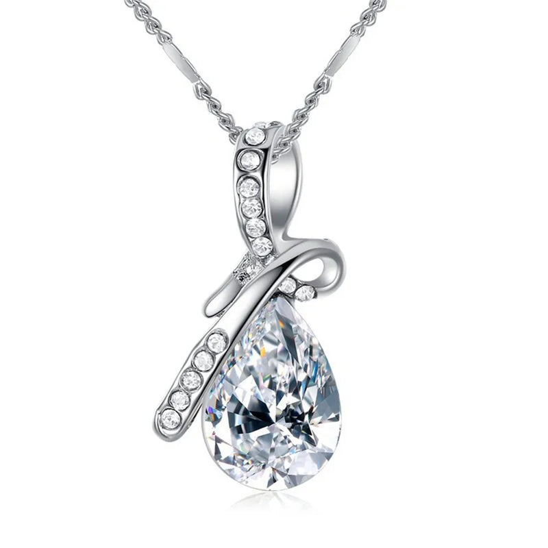 Champagne Citrine Amethyst Crystal Pendant Necklace
