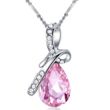 Champagne Citrine Amethyst Crystal Pendant Necklace
