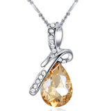 Champagne Citrine Amethyst Crystal Pendant Necklace