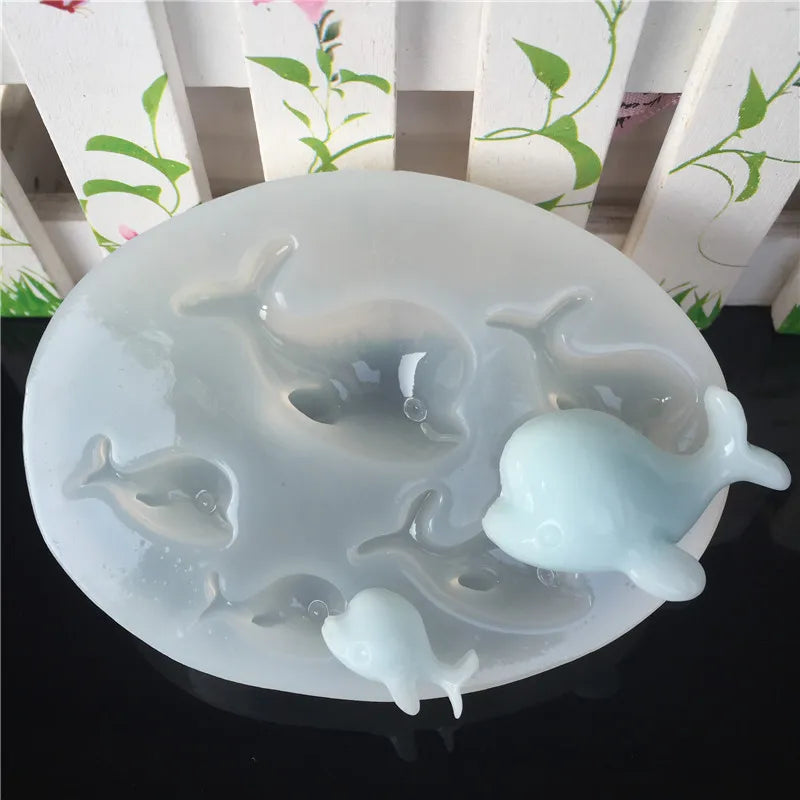 Dolphin Liquid Silicone Mold for DIY Resin Jewelry Pendant