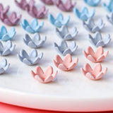 Retro Small 6 Petals Spray Paint Flowers DIY Earrings Jewelry Materials