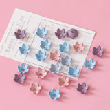 Retro Small 6 Petals Spray Paint Flowers DIY Earrings Jewelry Materials
