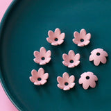 Retro Small 6 Petals Spray Paint Flowers DIY Earrings Jewelry Materials