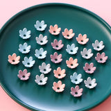 Retro Small 6 Petals Spray Paint Flowers DIY Earrings Jewelry Materials
