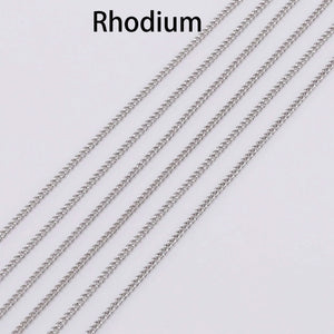 5 m/lot Necklace Chains 1.3 1.6 2.0 2.5 mm Jewelry Findings DIY