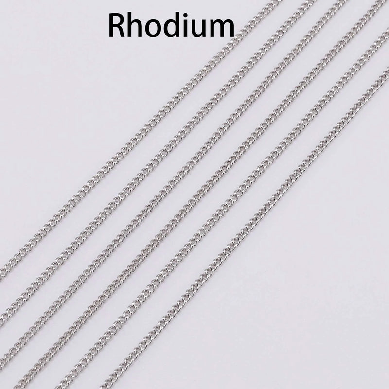 5 m/lot Necklace Chains 1.3 1.6 2.0 2.5 mm Jewelry Findings DIY