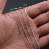 5 m/lot Necklace Chains 1.3 1.6 2.0 2.5 mm Jewelry Findings DIY