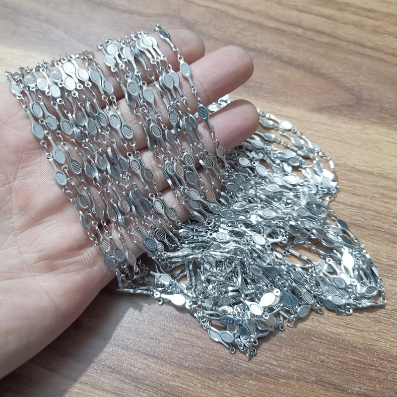 5m Stainless Steel Badminton Racket Chain DIY Jewelry Finding Chains