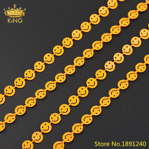 5m Smiling Face Chain, High Metal Beads, DIY Bracelet Necklace