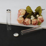 5-Pack Glass Vials with Hanging Caps for Necklace Pendant
