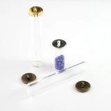 5-Pack Glass Vials with Hanging Caps for Necklace Pendant