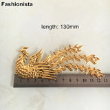 Metal Stamping Phoenix Bird & Peacock Embellishments 130x55mm DIY Supplies