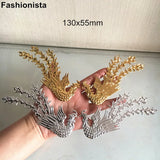 Metal Stamping Phoenix Bird & Peacock Embellishments 130x55mm DIY Supplies