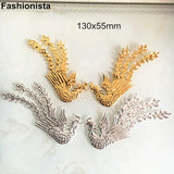 Metal Stamping Phoenix Bird & Peacock Embellishments 130x55mm DIY Supplies