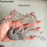 Metal Stamping Phoenix Bird & Peacock Embellishments 130x55mm DIY Supplies