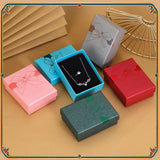 5 pcs Bowknot Jewelry Packaging Box Dustproof Collection Organizer
