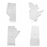 5 pcs Canada Map Charm Stainless Steel DIY Jewelry Making