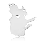 5 pcs Canada Map Charm Stainless Steel DIY Jewelry Making