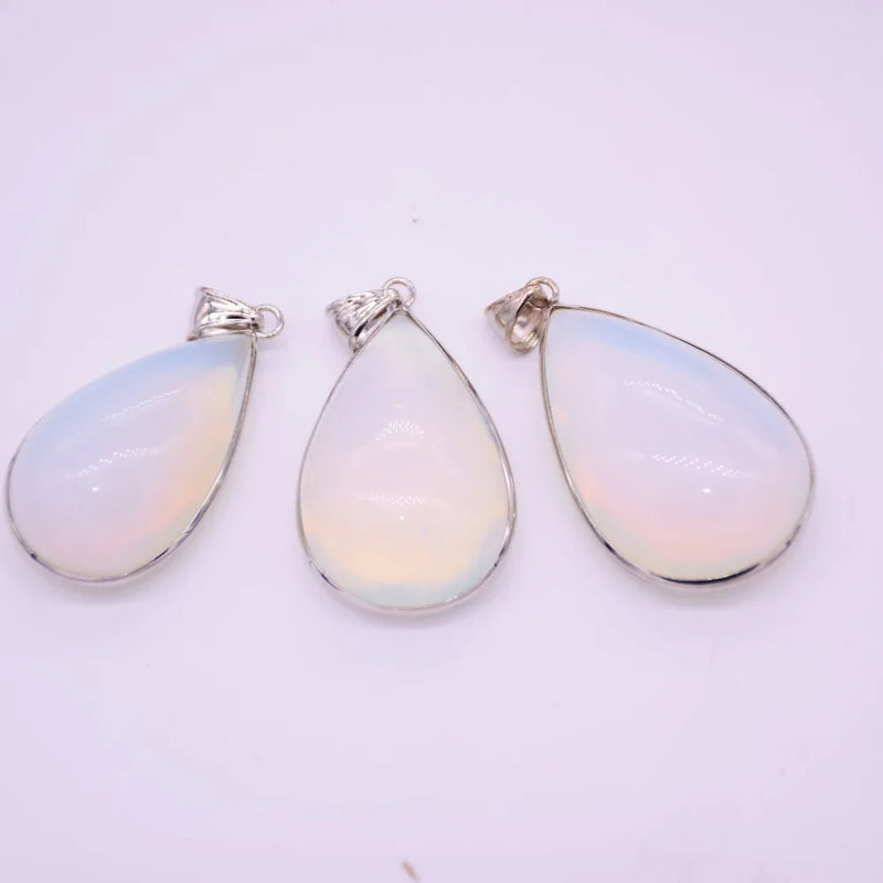 5 pcs Sliver Plating Natural Crystal Quartz Girl Pendant Jewelry