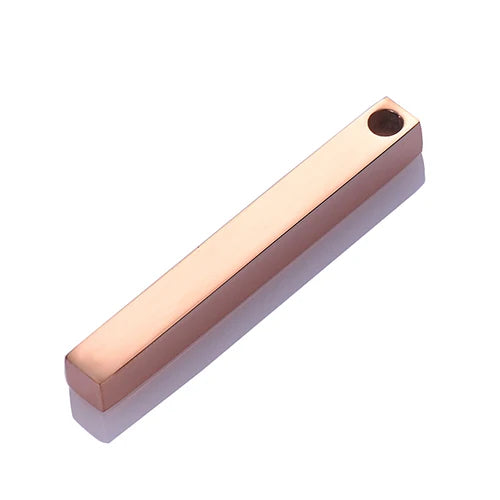 5pcs Unisex Stainless Steel Bar Pendant for Necklace