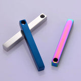 5pcs Unisex Stainless Steel Bar Pendant for Necklace
