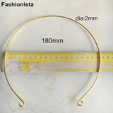 Vintage Style Collar Raw Brass Round Wire Necklace 2mm