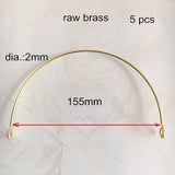 Vintage Style Collar Raw Brass Round Wire Necklace 2mm